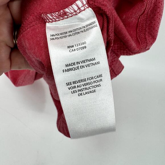 Travis Mathew Polo Shirt Mens XL Pink Short Sleeve Golf Mesh Knit - Picture 5 of 7